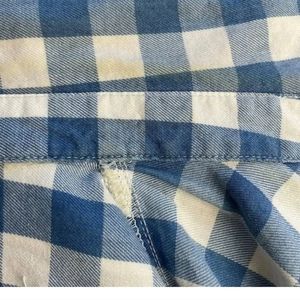 Mossimo Supply Co. Mossimo Women’s Blue White Plaid Button Front Shirt